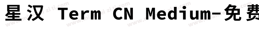 星汉 Term CN Medium字体转换